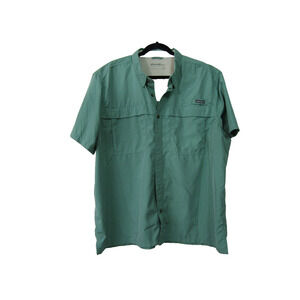 Eddie Bauer Green Plaid Vented Shirt Mens size XL Outdoor Golf Sport Button